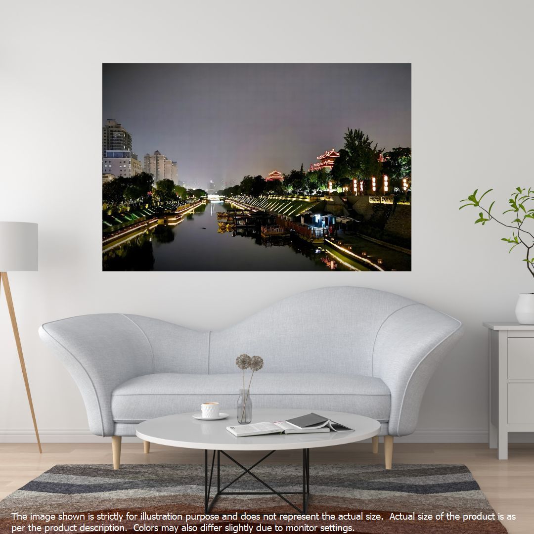 Medieval Moat at Night - Xi'an, China