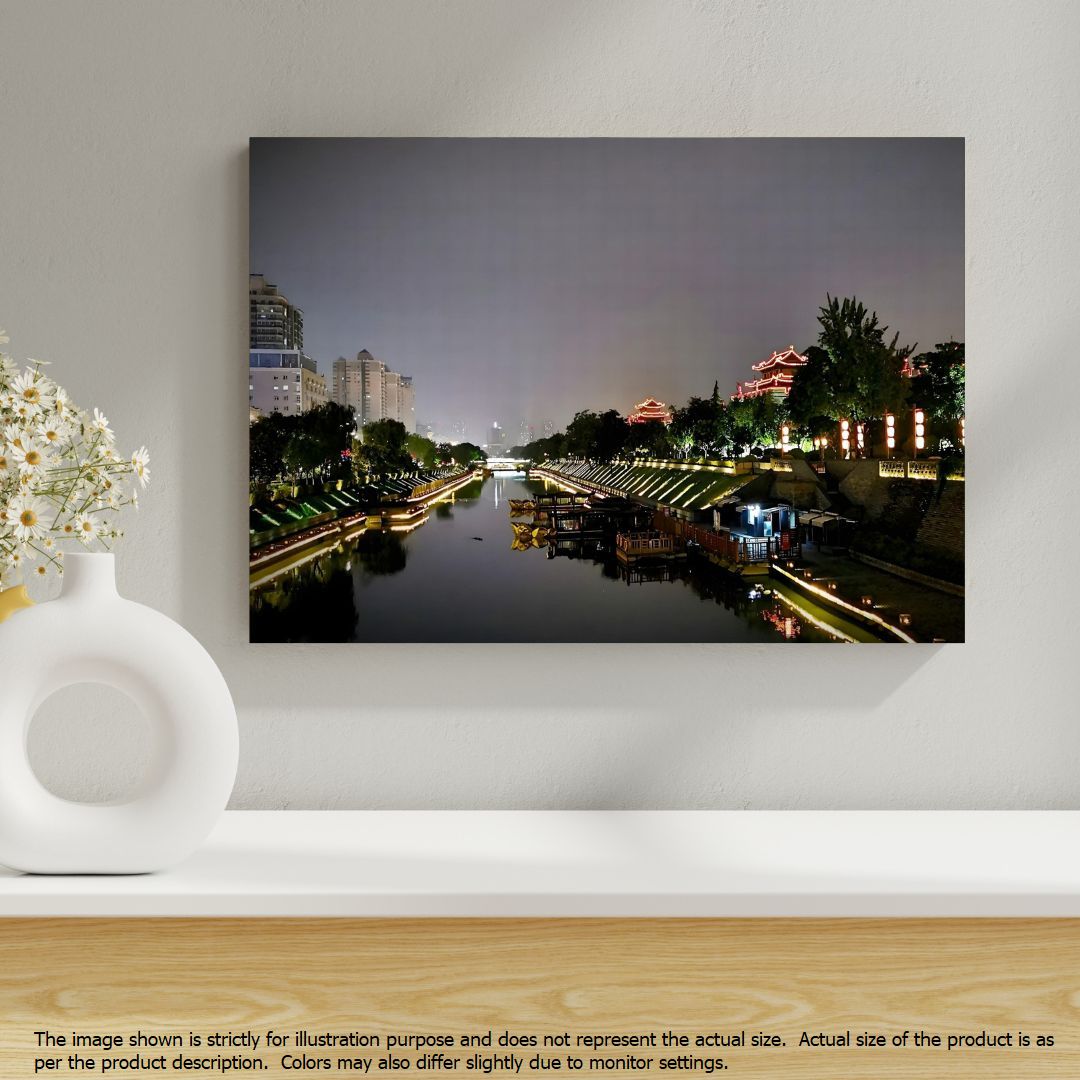 Medieval Moat at Night - Xi'an, China