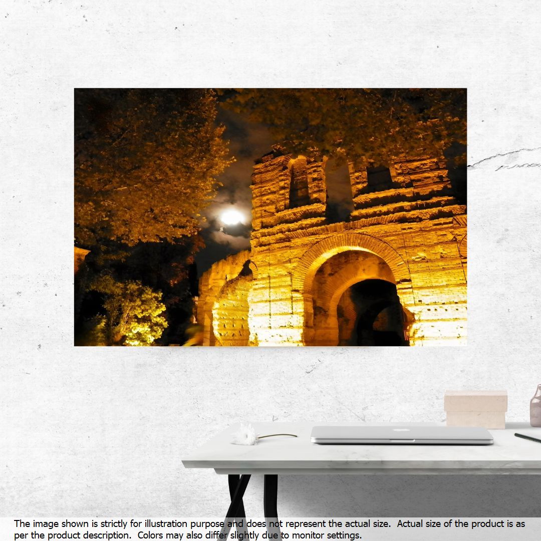 Gladiators' Gate under Full Moon - Roman Coliseum