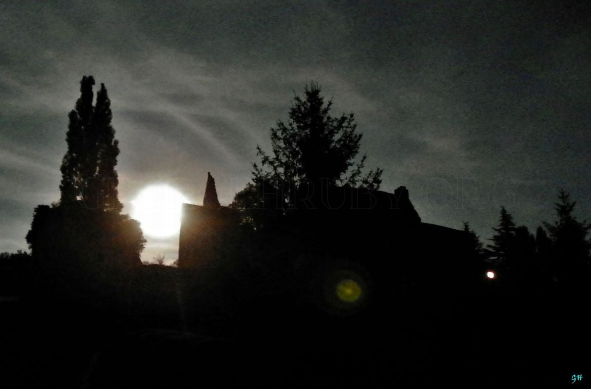 Medieval Castle under Super Moon with Orb