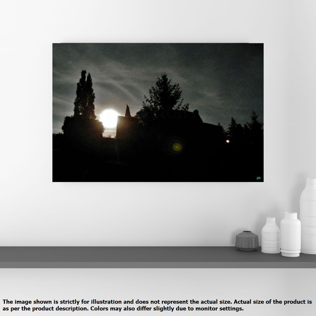 Medieval Castle under Super Moon with Orb