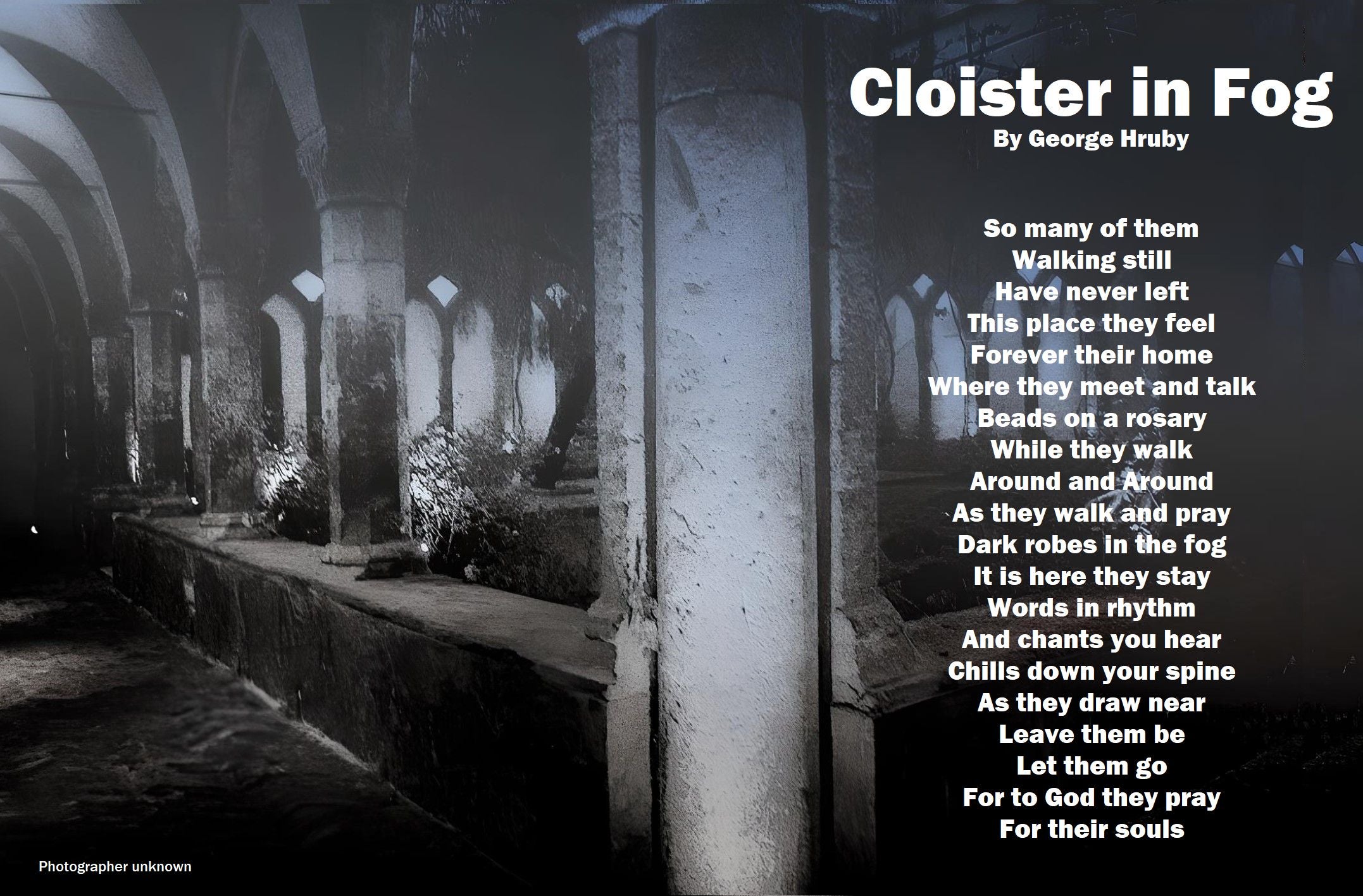 Cloister in Fog
