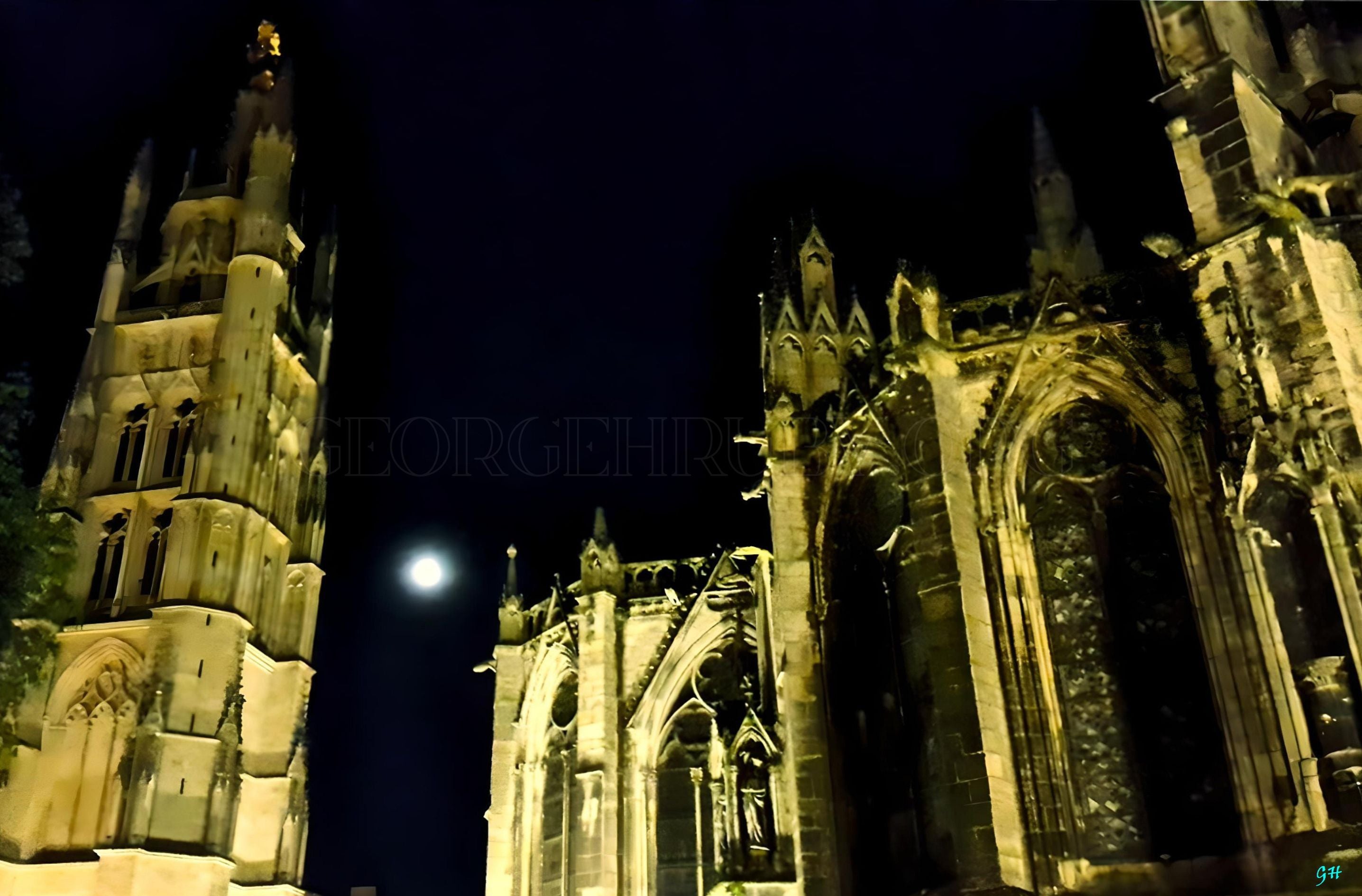 11th Century St. Andres Cathedral under Moon